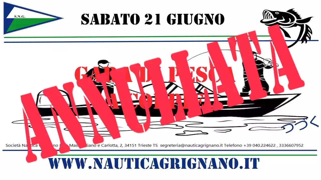 sabato 21 giugno gara di pesca selettiva da natante 