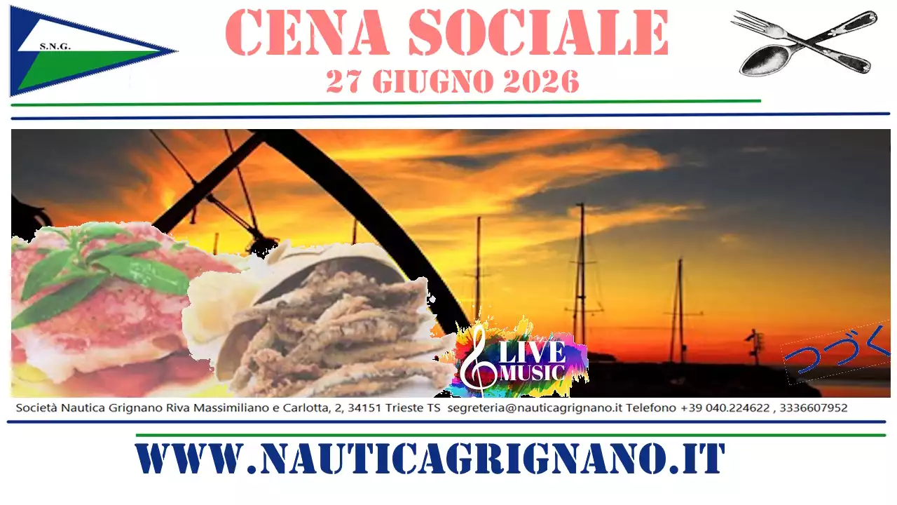 cena sociale, inizio estate 2026