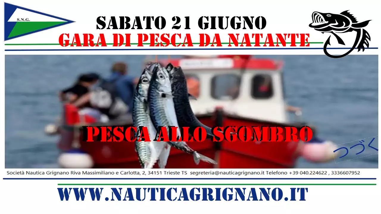 sabato 21 giugno gara di pesca selettiva da natante 