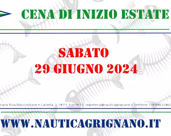 Sabato 29 Giugno - Cena di Inizio Estate