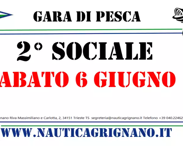 Sabato 6 Giugno 2026, Gara di pesca 2° Sociale 2026