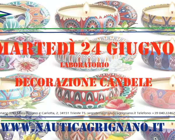 martedì 24 giugno, laboratorio decorazione candele