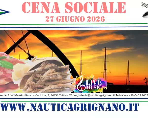 cena sociale, inizio estate 2026